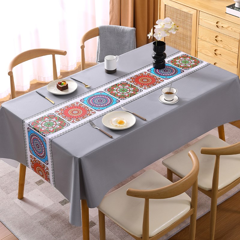 高级感桌布免洗防水防油防烫餐桌家用桌垫茶几新款长方形pvc客厅