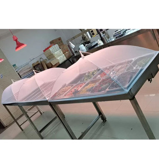 快餐车上的菜罩保温台操作台网纱罩防苍蝇盖菜罩长方型菜罩子大号