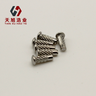 304不锈钢斜纹标牌铆钉 M2.5 滚花x斜纹半圆头铆钉 实心铆钉M2