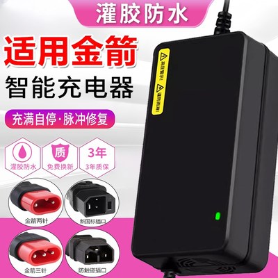 适用金箭电动车充电器48V12AH60V20AH72伏防水铅酸石墨烯快充通用