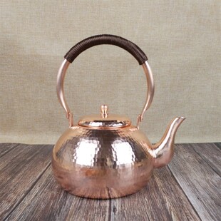 提梁壶铜壶烧水壶复古铜壶手工铜茶壶电陶炉煮P茶壶铸铜煮茶器茶