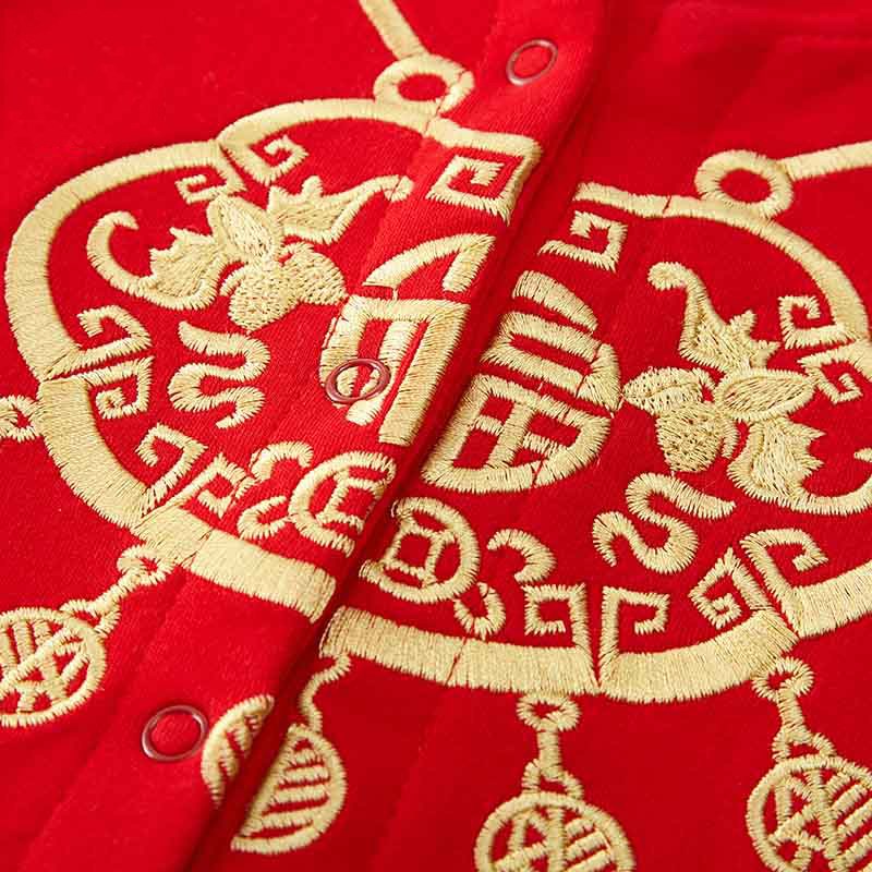 抓周礼服男女宝宝百岁宴婴儿夏季唐装中国风一周岁生日衣服春秋装