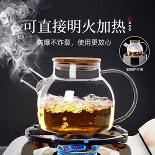 商用 冷水壶凉水壶家用玻璃耐高温储水大容量果汁凉茶冷泡茶壶套装