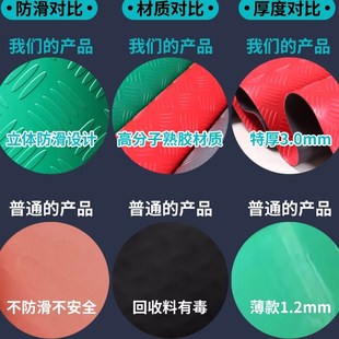 特厚定制厨房浴室门口走廊化妆室过道车厢车间家商用防水防滑地垫