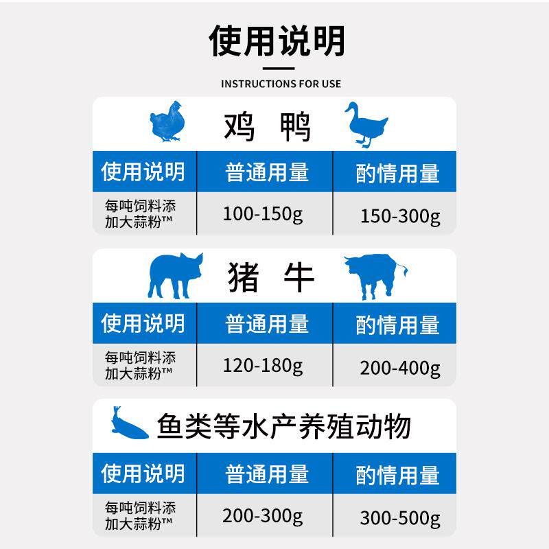 大蒜素水产养殖水族鱼用诱食饲料添加剂大蒜素粉兽用猪牛羊鸡禽用