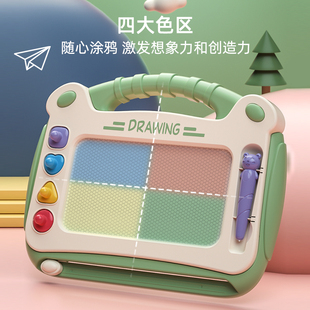 宝宝玩具幼儿家用可擦小孩写字板 儿童画画板磁性力彩色涂鸦支架式