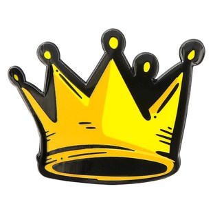 皇冠徽章胸针个性 卡通涂鸦风格 小众设计感金属别针百搭包包配饰品