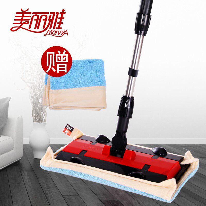 美丽雅大格局平板拖把木地板地拖夹毛巾拖布正品特价墩布送拖把头