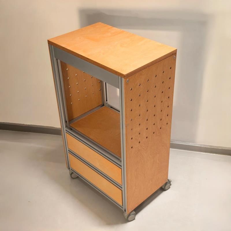 铝型材海洋板收纳车洞洞板工具车可移动边几置物架工业风置物架