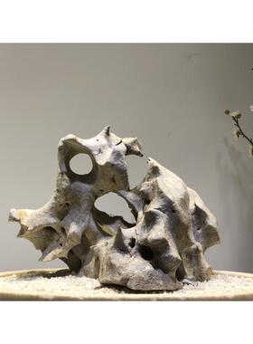 太湖石观光石天然原石奇石鱼缸摆件假山石头景观石盆景园林灵璧石