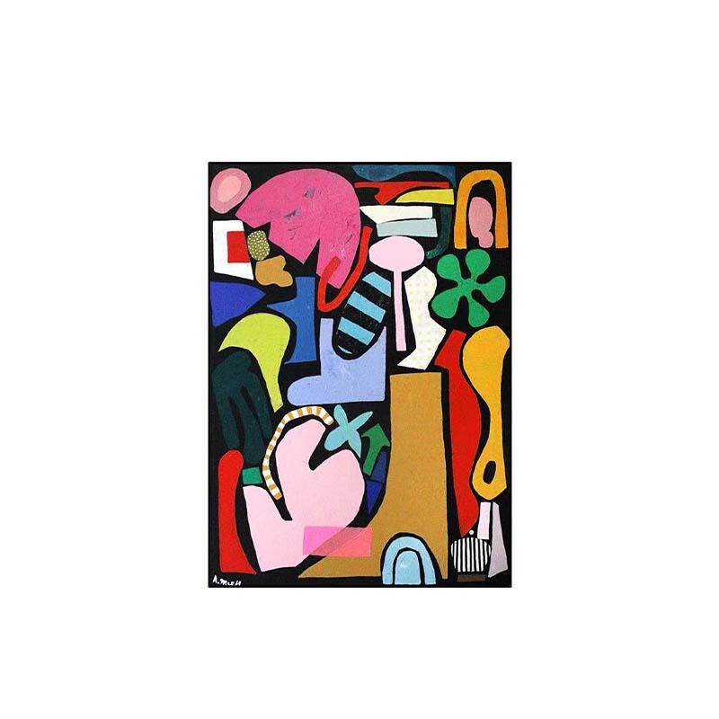 多巴胺抽象几何客厅沙发背景墙装饰画现代简约餐厅儿童房卧室挂画