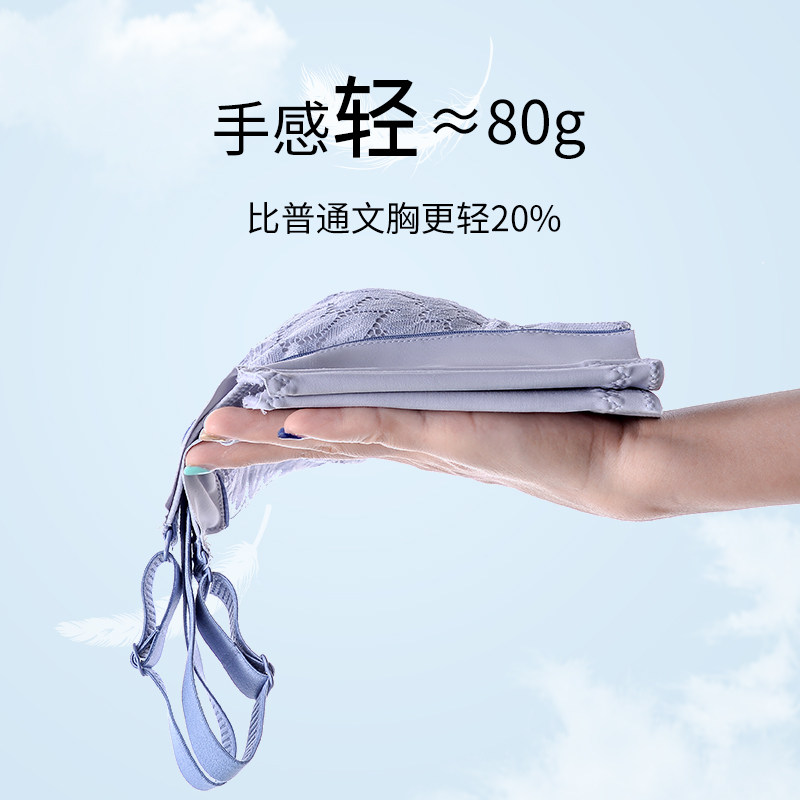 美背内衣女薄款大胸显小缩胸防下垂胸罩聚拢收副乳调整型大码文胸