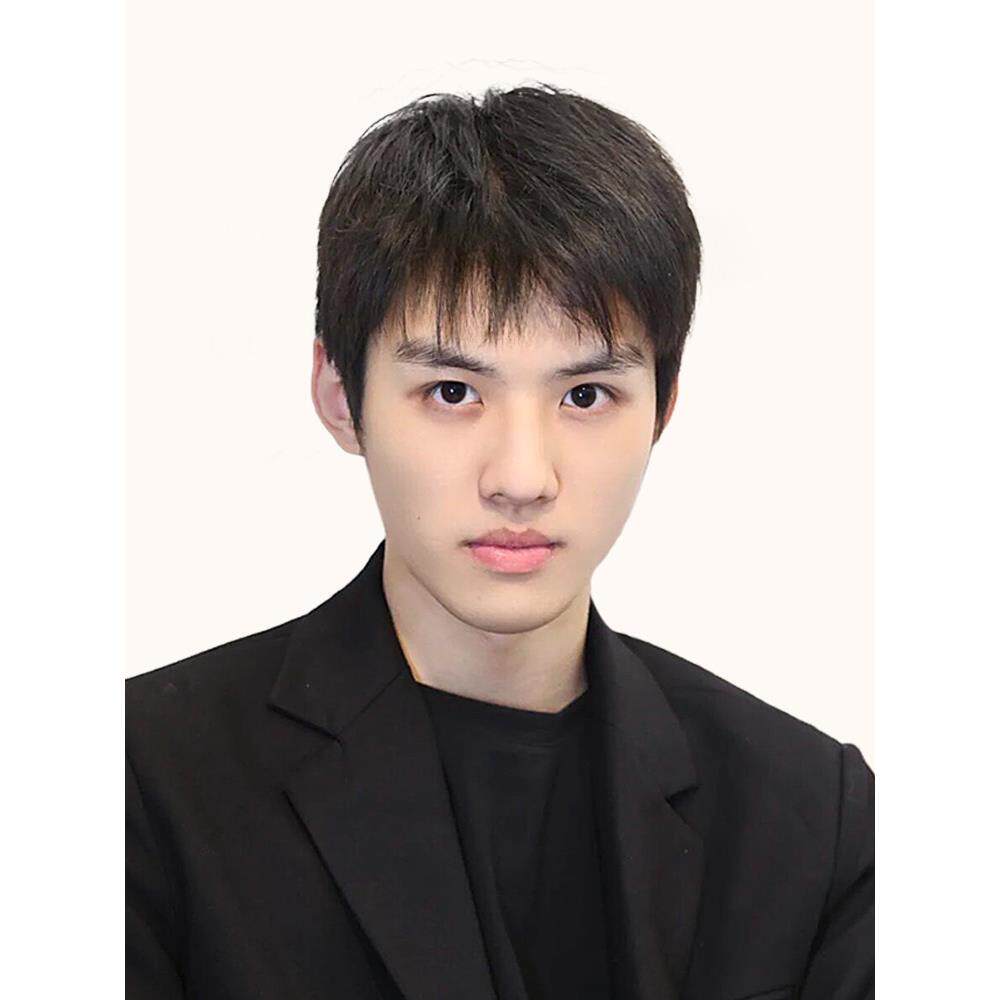 假发男短发男士真发全头套式男生假发套全真发韩版帅气真人假头发