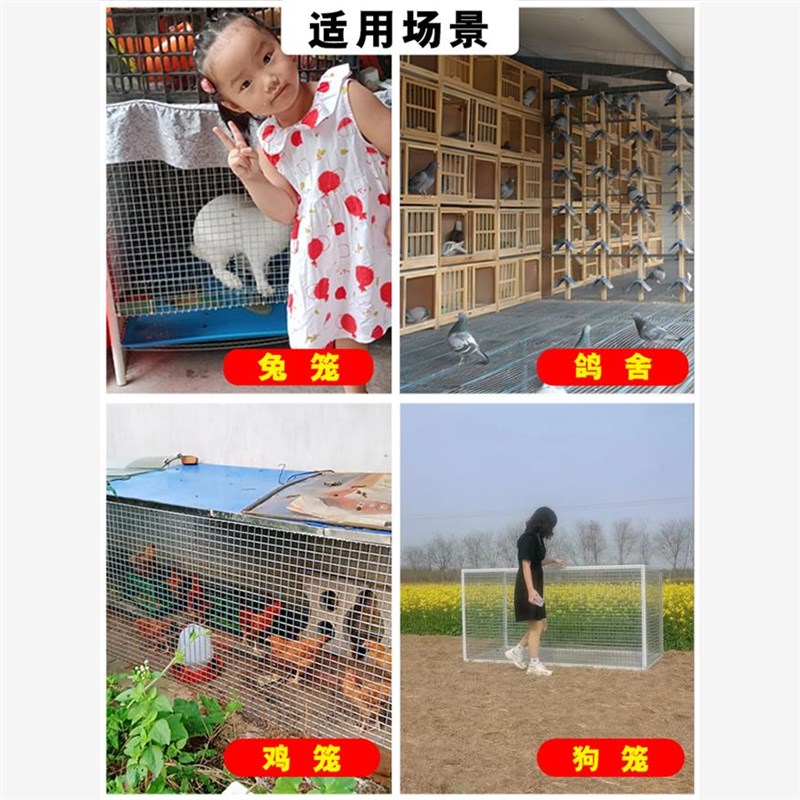 镀锌铁丝电焊网片小孔养殖围栏钢丝网养鸡狗笼加粗建筑铁网格栅栏