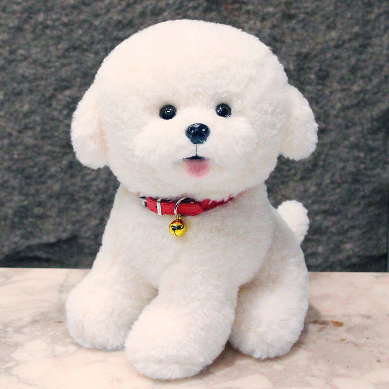 宠物狗狗毛绒小比熊公仔小狗玩偶仿真陪伴娃娃抱枕儿童睡觉抱