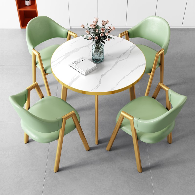 BD819会议室圆桌洽谈桌接现代桌椅接待办公室办公家具