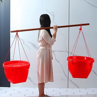 拜拜用箩筐塑料加厚农用熟胶谷挑担粮食西瓜圆形箩篼大小号结婚用