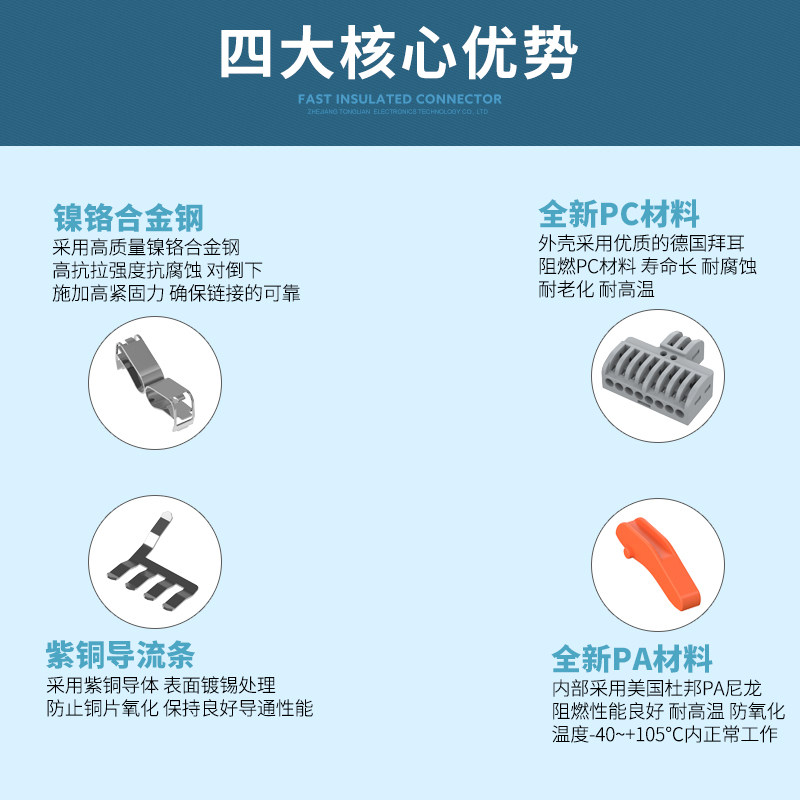 LT2接线端子家装二进八出分线电工接线端子接头