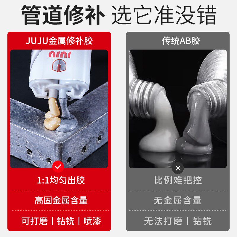 水管补漏胶漏水胶铸铁管防水密封胶下水管道漏水修补暖气片堵漏胶