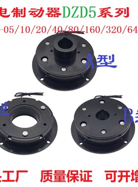 DZD5-05/10/20/40/80/160/320电磁通电制动器刹车抱闸DC24V12V