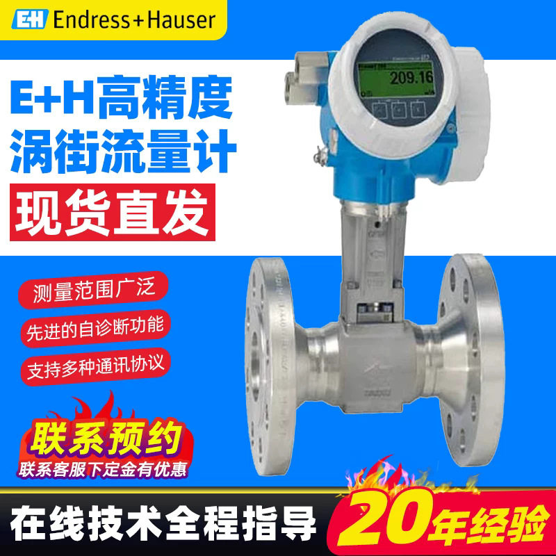 E+H涡街流量计7F2C7D2C蒸汽气体电容式传感器恩德斯豪斯