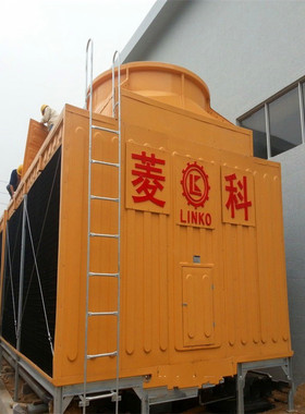 工业制冷横流低噪音开放空调顶出风散热降温菱科方形冷却水塔厂家