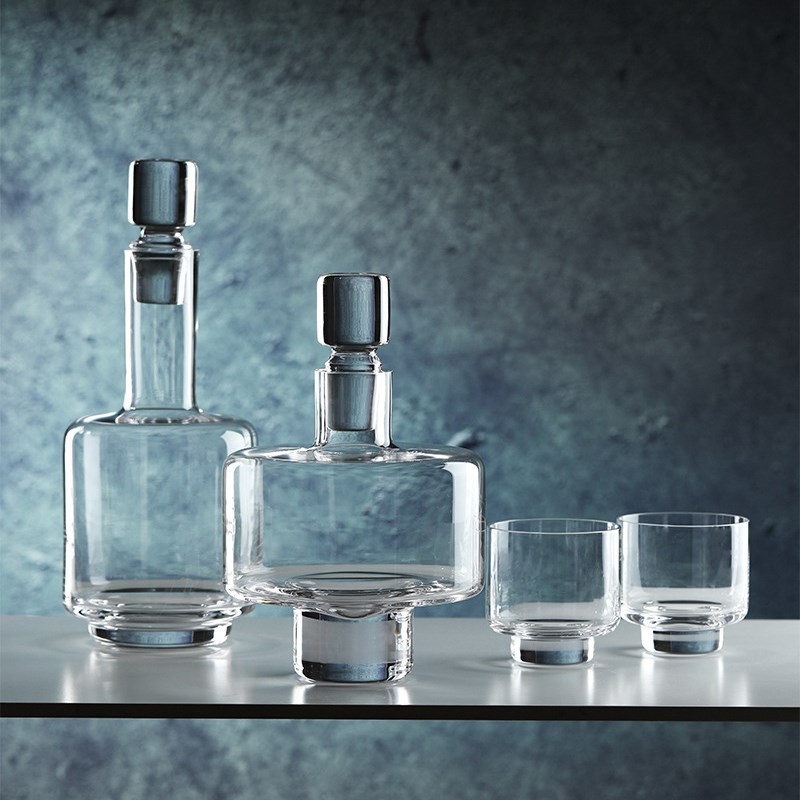 高档设计感酒具威士忌洋酒杯总裁酒柜摆件样板房水晶玻璃酒具饰品