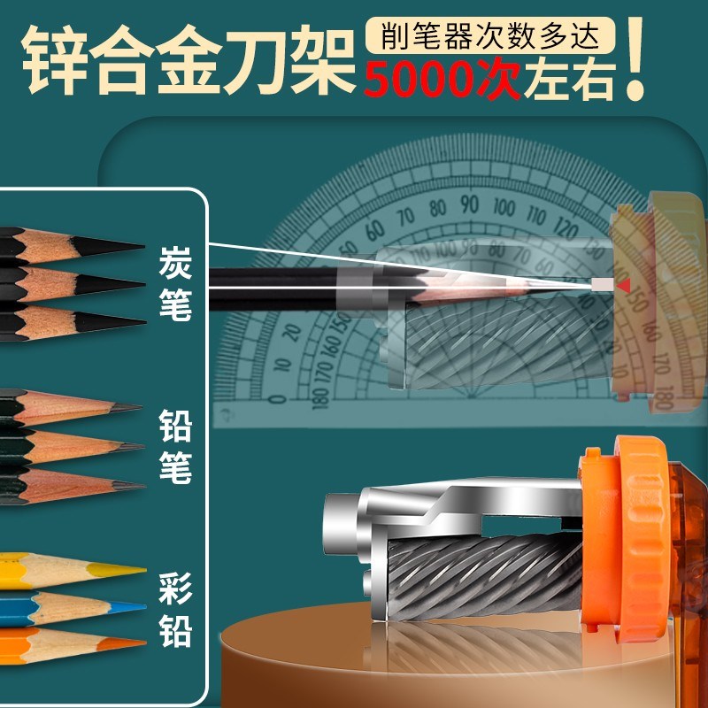米娅速写削笔器素描卷笔刀美术生转笔刀手摇削笔器铅笔小学生专用
