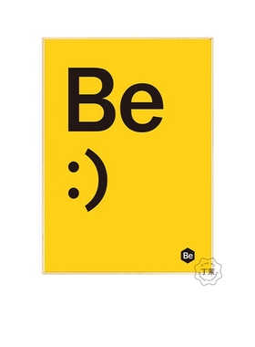 黄色笑脸装饰画工作室办公室励志墙上壁画女孩房间布置治愈系挂画