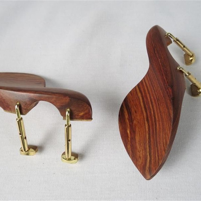 1片高质量红酸枝提琴腮托 +安装好分体勾式腮丝