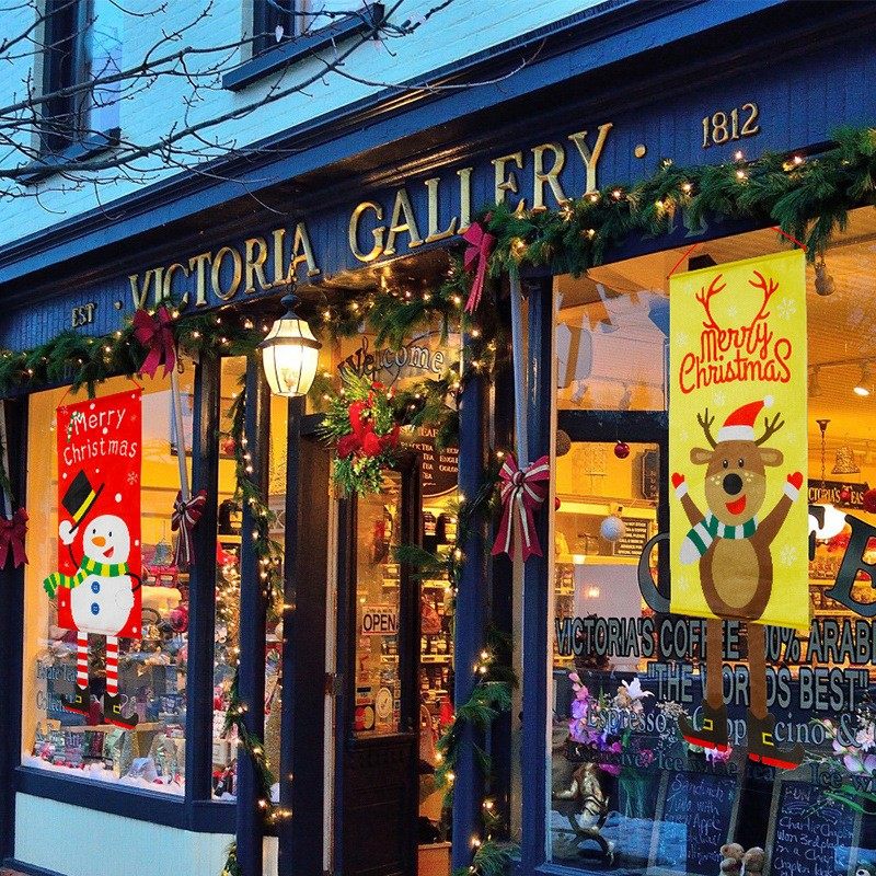 新款圣诞节装饰品挂布创意挂旗橱窗挂件墙面气氛节日装扮横幅彩旗,节庆用品/礼品,圣诞装饰品,淘宝优惠券,粉丝福利购,淘宝优惠卷