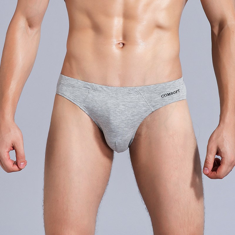 匡舒男士三角内裤衩中腰纯棉裆夏季薄款大码短裤头结婚大红色2条