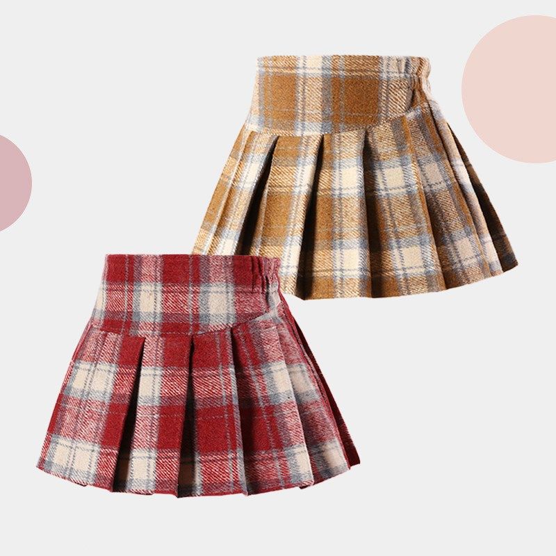 女童毛呢半身裙秋冬儿童JK红色圣诞百褶裙复古格子学院风短裙新年,童装/婴儿装/亲子装,半身裙,淘宝优惠券,粉丝福利购,淘宝优惠卷