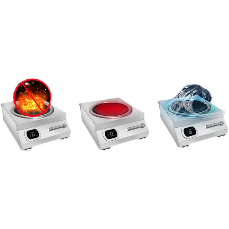 商用电磁炉3500W大功率炒菜炉凹面台式爆炒灶家食堂家用电灶单灶