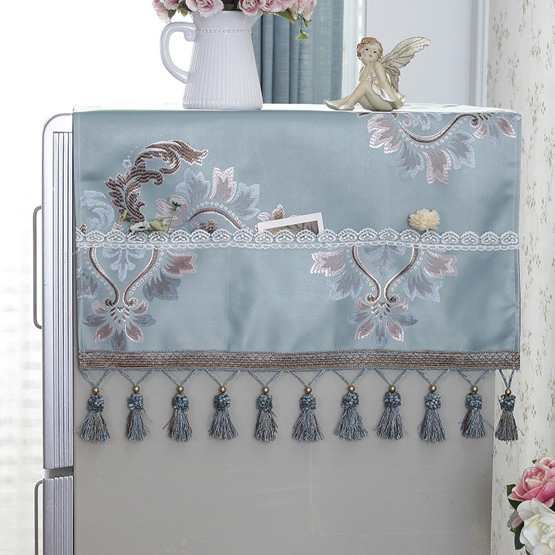 欧式冰箱盖布双开门对开门防尘布艺盖巾滚筒全自动洗衣机客厅家用