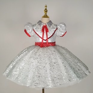 儿童文艺唱歌表演礼服小学生合唱朗诵公主裙女童蓬蓬裙幼儿园舞蹈