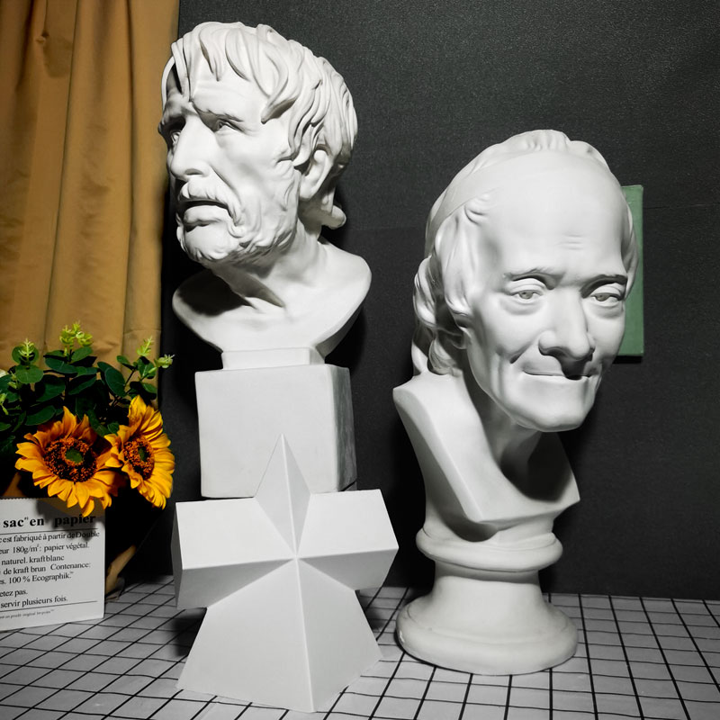 美术教具石膏像伏尔泰海盗琴女大卫头像阿格里巴画室常用模型包邮