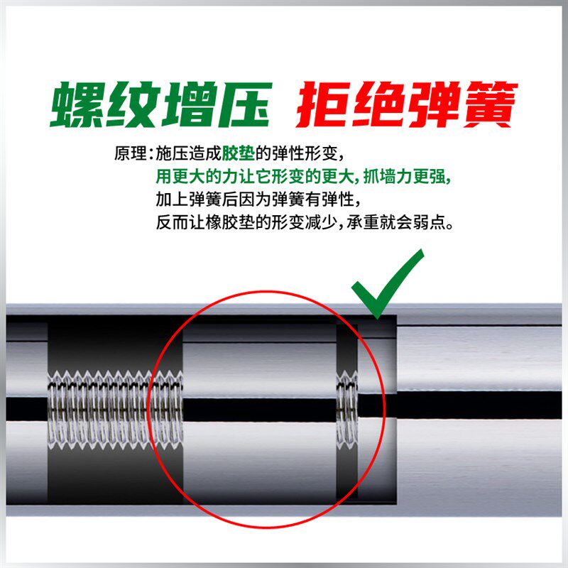 免打孔伸缩晾衣杆阳台不锈钢超长窗帘杆门帘杆晾衣架化妆室浴帘杆