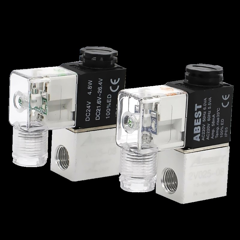 2V025-08  电磁气阀 2W160 200 250开关水阀 24v 气动电磁单向阀