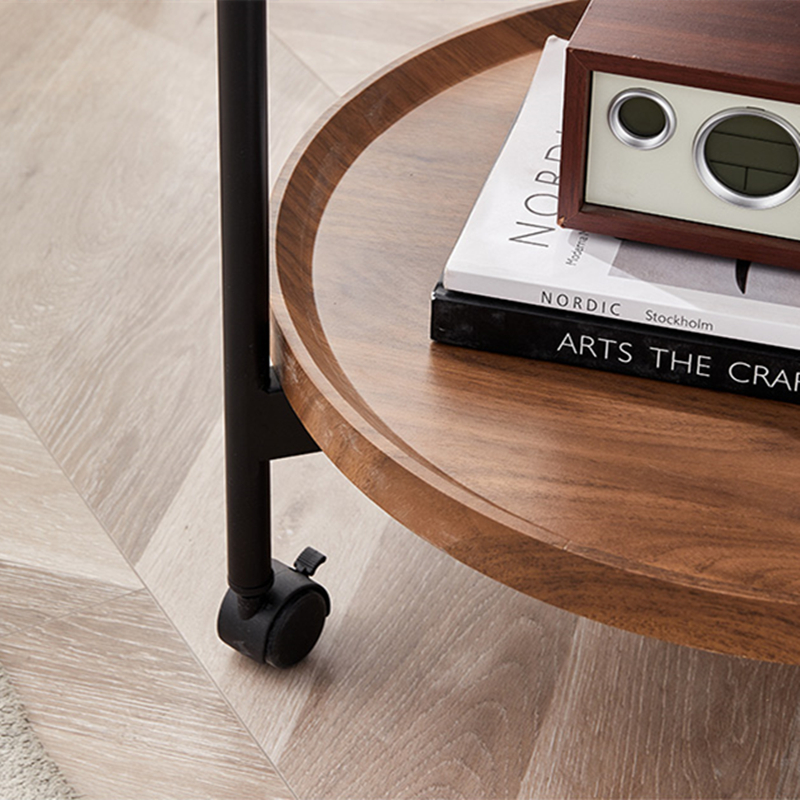 可移动小茶几小推车客厅沙发边几迷你小桌子置物架带轮北欧风餐车