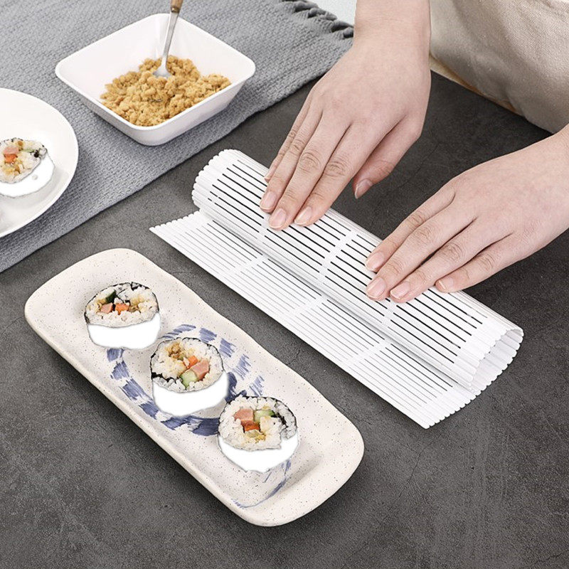日本进口寿司帘子模具家用塑料海花艺纱网/纺织布