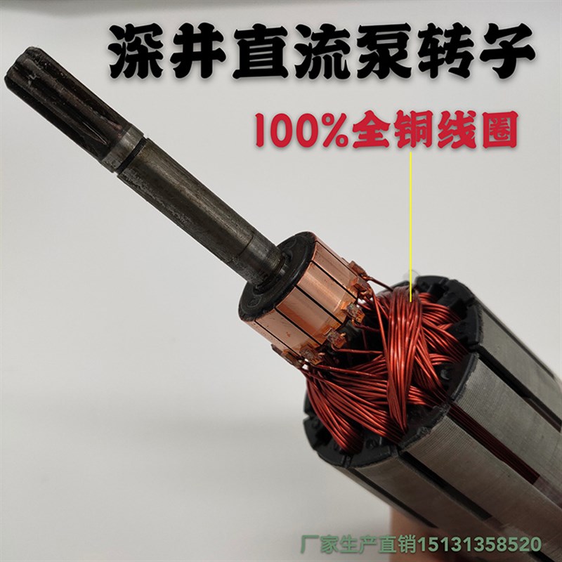 直流深井泵转子48V60V线圈碳刷油封轴承叶轮水封卡王密封圈电缆线图片