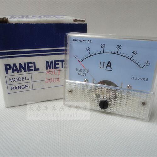85C1指针式直流电流表头 50UA/100UA/200UA/300UA/500UA 微安表头