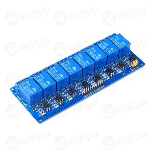 8路继电器模块3.3V/5V/12V/24V光耦隔离驱动控制板模块低电平触发