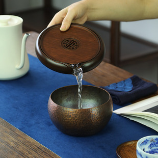 复古功夫茶具茶席配件家用日式 重竹壶承干泡台储水小茶盘壶托中式