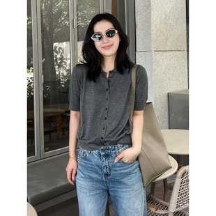 版 POLO领开衫 山姆优选天丝晾感女修身 型短袖 休闲高级感上 夏季 新品
