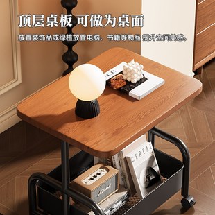 餐车小推车高级床头置物架可移动收纳储物床头柜客厅沙发柜子多层