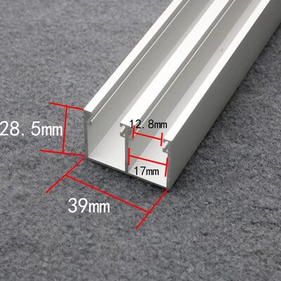 滑字柜子无框书橱山形导轨轨道上加厚展示玻璃移门门配件槽双推拉