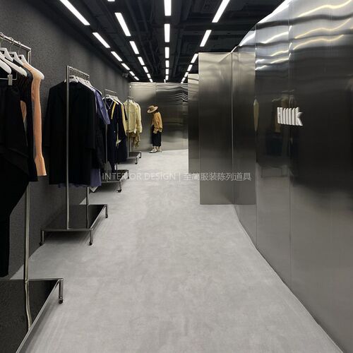 落地式挂衣架展示陈列架不锈钢货架架子网红店装修