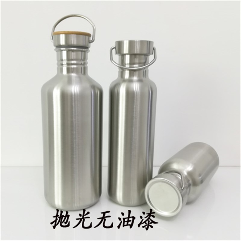 大容量2000ML1000ml凉水壶男不锈钢登山户外烧水水杯便携单层大号